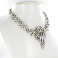 Impressive Diamond Necklace in White Gold 18 Karat Impressive Diamond Necklace in White Gold 18 Karat