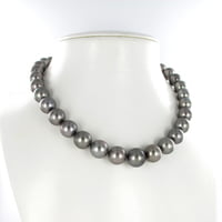 Tahitian Cultured Pearl and Diamond Necklace