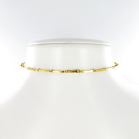 Artistic Diamond Link Necklace in Yellow Gold