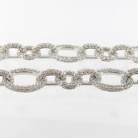 Spectacular Diamond Link Necklace in White Gold