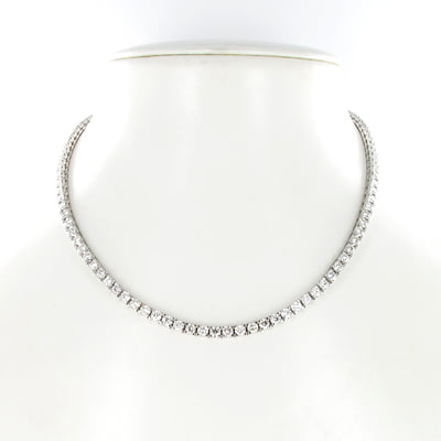 Rivière Diamond Necklace in 18 Karat White Gold