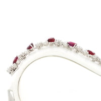 Elegant Ruby and Diamond Bracelet by Gübelin in 18 Karat White Gold