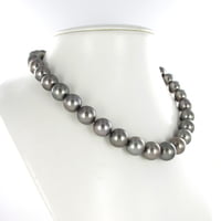 Tahitian Cultured Pearl and Diamond Necklace