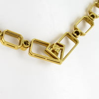 Artistic Diamond Link Necklace in Yellow Gold