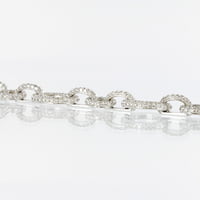 Spectacular Diamond Link Necklace in White Gold