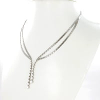 Elegant Y-shaped Diamond Necklace in 18 Karat White Gold Elegant Y-shaped Diamond Necklace in 18 Karat White Gold