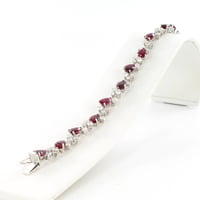 Elegant Ruby and Diamond Bracelet by Gübelin in 18 Karat White Gold