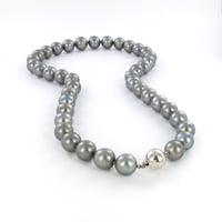 Tahitian Cultured Pearl Necklace with White Gold Clasp