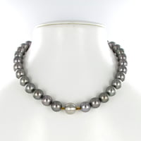 Tahitian Cultured Pearl and Diamond Necklace Tahitian Cultured Pearl and Diamond Necklace