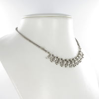 Diamond Fringe Necklace in 18 Karat White Gold