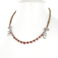 Gorgeous Burmese Ruby and Diamond Necklace in Platinum and 18 Karat Gold Gorgeous Burmese Ruby and Diamond Necklace in Platinum and 18 Karat Gold