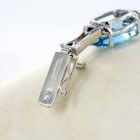 Fabulous H. Stern Aquamarine and Diamond Bracelet in 18 Karat White Gold