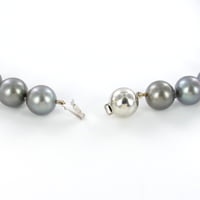 Tahitian Cultured Pearl Necklace with White Gold Clasp