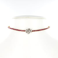 Gorgeous Burmese Ruby and Diamond Necklace in Platinum and 18 Karat Gold