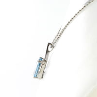 Aquamarine and Diamond Necklace in Platinum 950 and 18 Karat White Gold Aquamarine and Diamond Necklace in Platinum 950 and 18 Karat White Gold