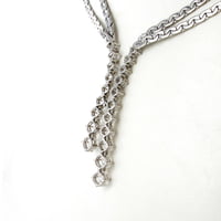 Elegant Y-shaped Diamond Necklace in 18 Karat White Gold