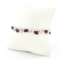 Elegant Ruby and Diamond Bracelet by Gübelin in 18 Karat White Gold