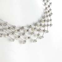 Diamond and Akoya Cultured Pearls Necklace in 950 Platinum