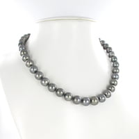 Tahitian Cultured Pearl Necklace with White Gold Clasp