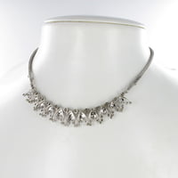 Diamond Fringe Necklace in 18 Karat White Gold