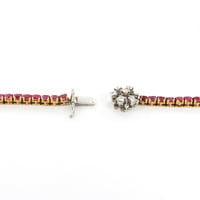 Gorgeous Burmese Ruby and Diamond Necklace in Platinum and 18 Karat Gold Gorgeous Burmese Ruby and Diamond Necklace in Platinum and 18 Karat Gold