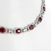 Ruby and Diamond Necklace in Platinum 950