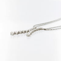 Elegant Y-shaped Diamond Necklace in 18 Karat White Gold