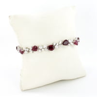 Elegant Ruby and Diamond Bracelet by Gübelin in 18 Karat White Gold