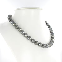 Tahitian Cultured Pearl Necklace with White Gold Clasp