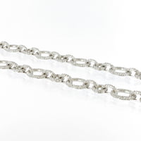 Spectacular Diamond Link Necklace in White Gold