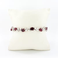 Elegant Ruby and Diamond Bracelet by Gübelin in 18 Karat White Gold