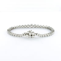 9.00 Carat Diamond Tennis Bracelet in 18 Karat White Gold