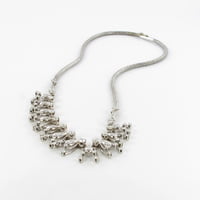 Diamond Fringe Necklace in 18 Karat White Gold