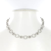 Spectacular Diamond Link Necklace in White Gold