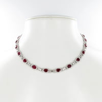 Ruby and Diamond Necklace in Platinum 950 Ruby and Diamond Necklace in Platinum 950