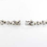 Diamond and Akoya Cultured Pearls Necklace in 950 Platinum Diamond and Akoya Cultured Pearls Necklace in 950 Platinum