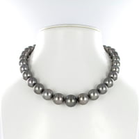 Tahitian Cultured Pearl and Diamond Necklace