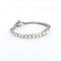 9.00 Carat Diamond Tennis Bracelet in 18 Karat White Gold