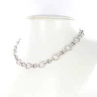 Spectacular Diamond Link Necklace in White Gold