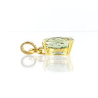 Green Tourmaline and Diamond Necklace in 18 Karat Yellow Gold