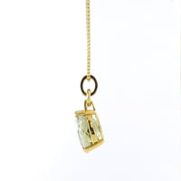 Green Tourmaline and Diamond Necklace in 18 Karat Yellow Gold Green Tourmaline and Diamond Necklace in 18 Karat Yellow Gold