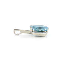 Aquamarine and Diamond Necklace in Platinum 950 and 18 Karat White Gold Aquamarine and Diamond Necklace in Platinum 950 and 18 Karat White Gold