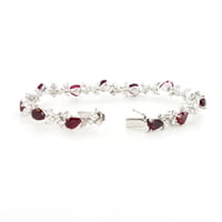 Elegant Ruby and Diamond Bracelet by Gübelin in 18 Karat White Gold