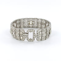 Art Deco Bracelet with Diamonds in Platinum 950