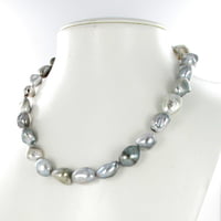 Beautiful Baroque Tahitian Cultured Pearl and Diamond Necklace Beautiful Baroque Tahitian Cultured Pearl and Diamond Necklace