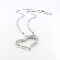 Diamond White Gold 750 Heart Pendant With Chain