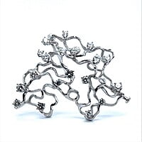 Aerial Diamond Brooch in 18 Karat White Gold Aerial Diamond Brooch in 18 Karat White Gold