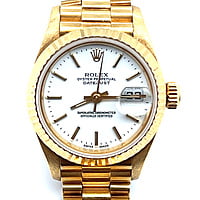 Rolex President Datejust 26 in Yellow Gold with White Dial