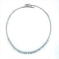 Classic Rivière Diamond Necklace in 18K White Gold by Bucherer