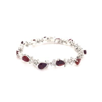 Elegant Ruby and Diamond Bracelet by Gübelin in 18 Karat White Gold Elegant Ruby and Diamond Bracelet by Gübelin in 18 Karat White Gold